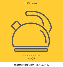 Web line icon. Kettle