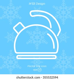 Web line icon. Kettle