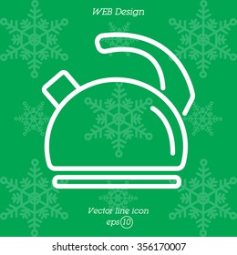 Web line icon. Kettle
