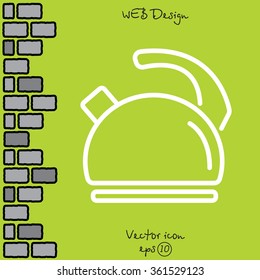 Web line icon. Kettle