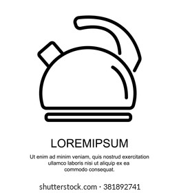 Web line icon. Kettle