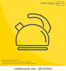 Web line icon. Kettle