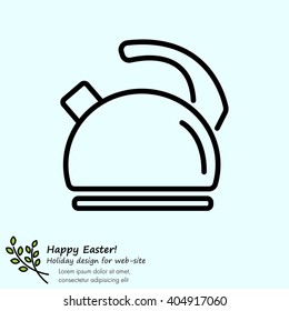 Web line icon. Kettle