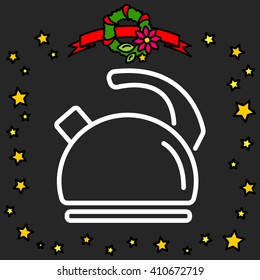 Web line icon. Kettle