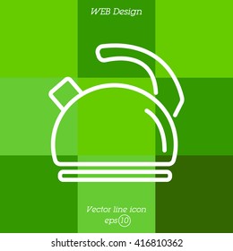 Web line icon. Kettle