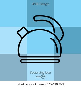 Web line icon. Kettle
