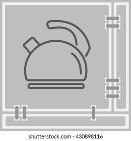 Web line icon. Kettle