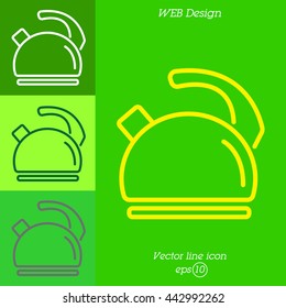 Web line icon. Kettle