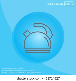 Web line icon. Kettle