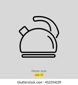 Web line icon. Kettle