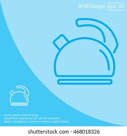 Web line icon. Kettle