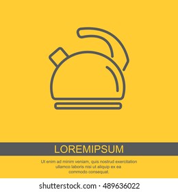 Web line icon. Kettle