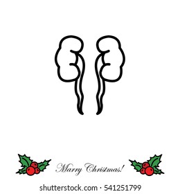 Web line icon. Kidneys