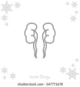 Web line icon. Kidneys