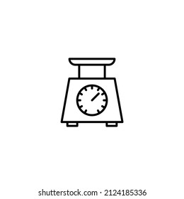 Web line icon. Kitchen scales
weight scale icon
