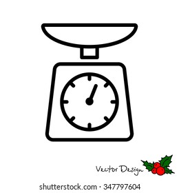 Web line icon. Kitchen scales