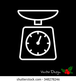 Web line icon. Kitchen scales