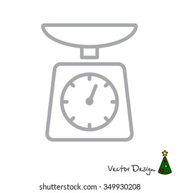 Web line icon. Kitchen scales