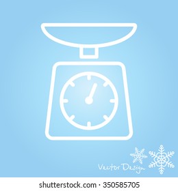 Web line icon. Kitchen scales