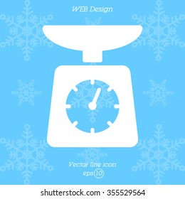 Web line icon. Kitchen scales