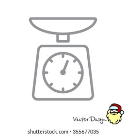 Web line icon. Kitchen scales