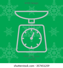 Web line icon. Kitchen scales
