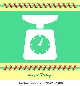 Web line icon. Kitchen scales