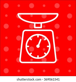 Web line icon. Kitchen scales