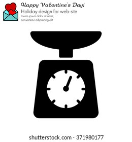 Web line icon. Kitchen scales
