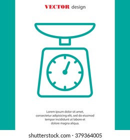 Web line icon. Kitchen scales