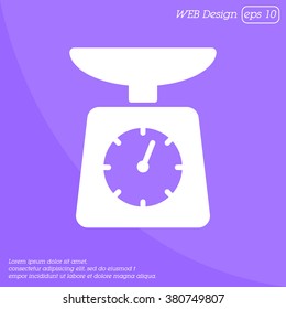 Web line icon. Kitchen scales
