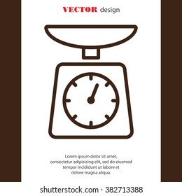 Web line icon. Kitchen scales