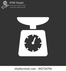 Web line icon. Kitchen scales