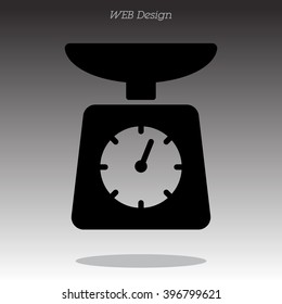 Web line icon. Kitchen scales