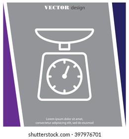 Web line icon. Kitchen scales