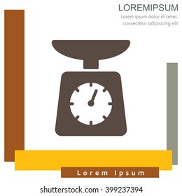 Web line icon. Kitchen scales