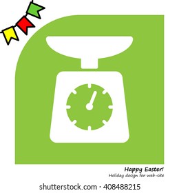 Web line icon. Kitchen scales