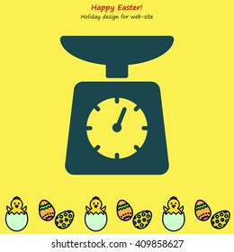 Web line icon. Kitchen scales