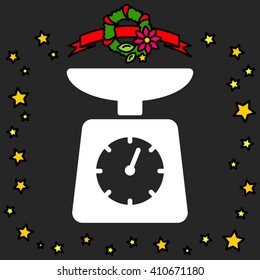 Web line icon. Kitchen scales