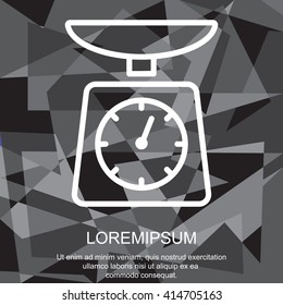 Web line icon. Kitchen scales