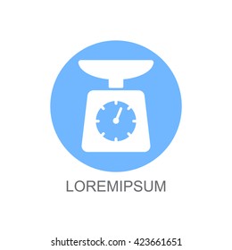 Web line icon. Kitchen scales