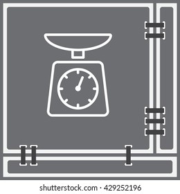 Web line icon. Kitchen scales