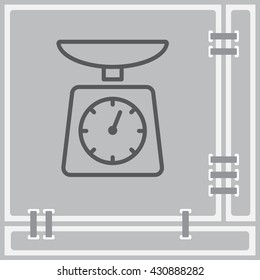 Web line icon. Kitchen scales