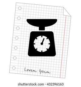 Web line icon. Kitchen scales