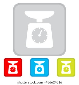 Web line icon. Kitchen scales