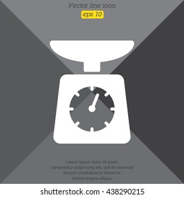 Web line icon. Kitchen scales