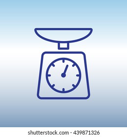 Web line icon. Kitchen scales