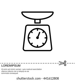 Web line icon. Kitchen scales