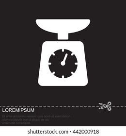 Web line icon. Kitchen scales
