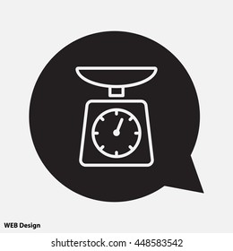 Web line icon. Kitchen scales